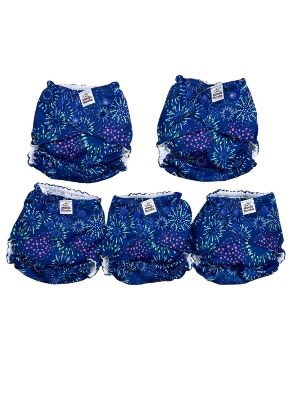Mama Koala Sustainable Reusable Diapers NWOT Set of 5
